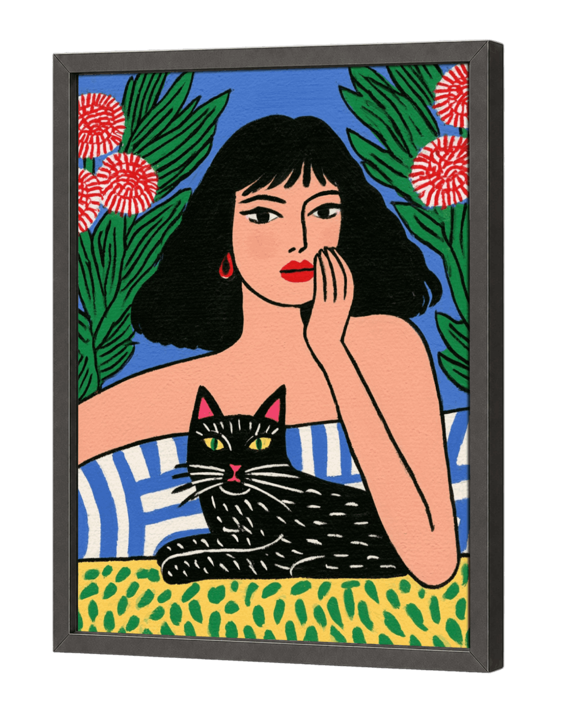 A GIRL & HER CAT