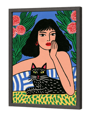 A GIRL & HER CAT