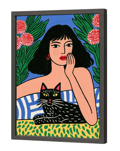 A GIRL & HER CAT