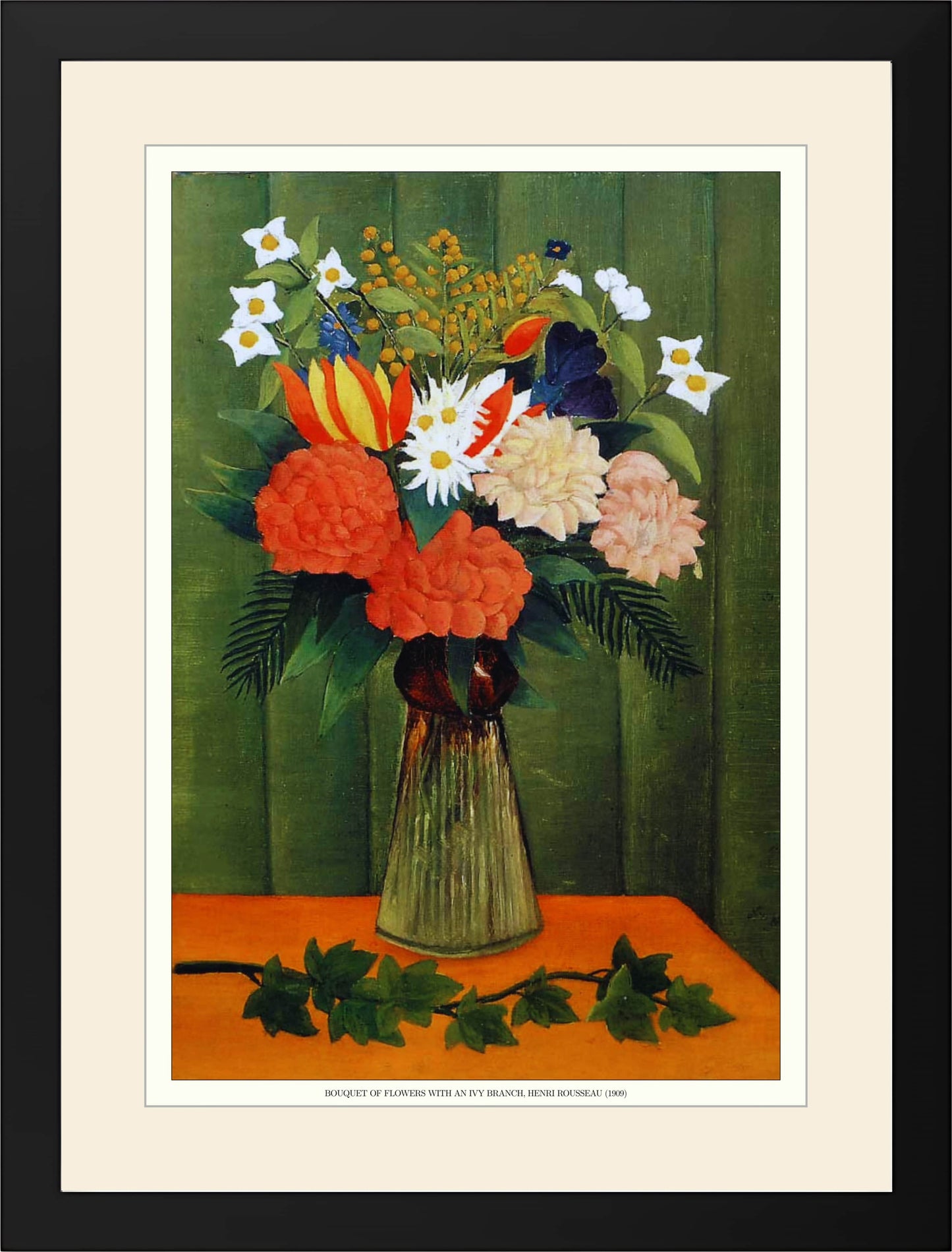 Bouquet of Flowers with an Ivy Branch, Rousseau (1909)