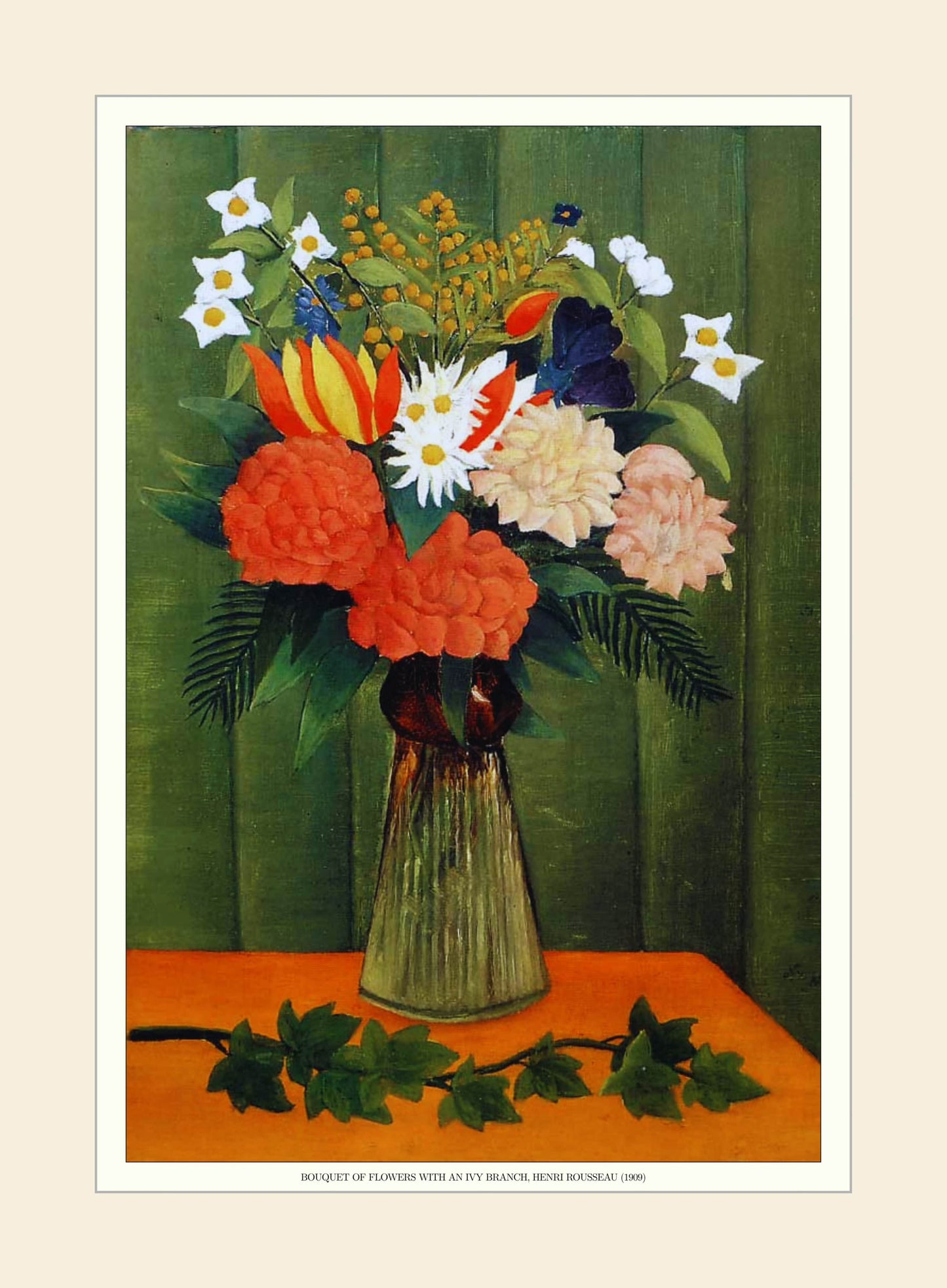 Bouquet of Flowers with an Ivy Branch, Rousseau (1909)
