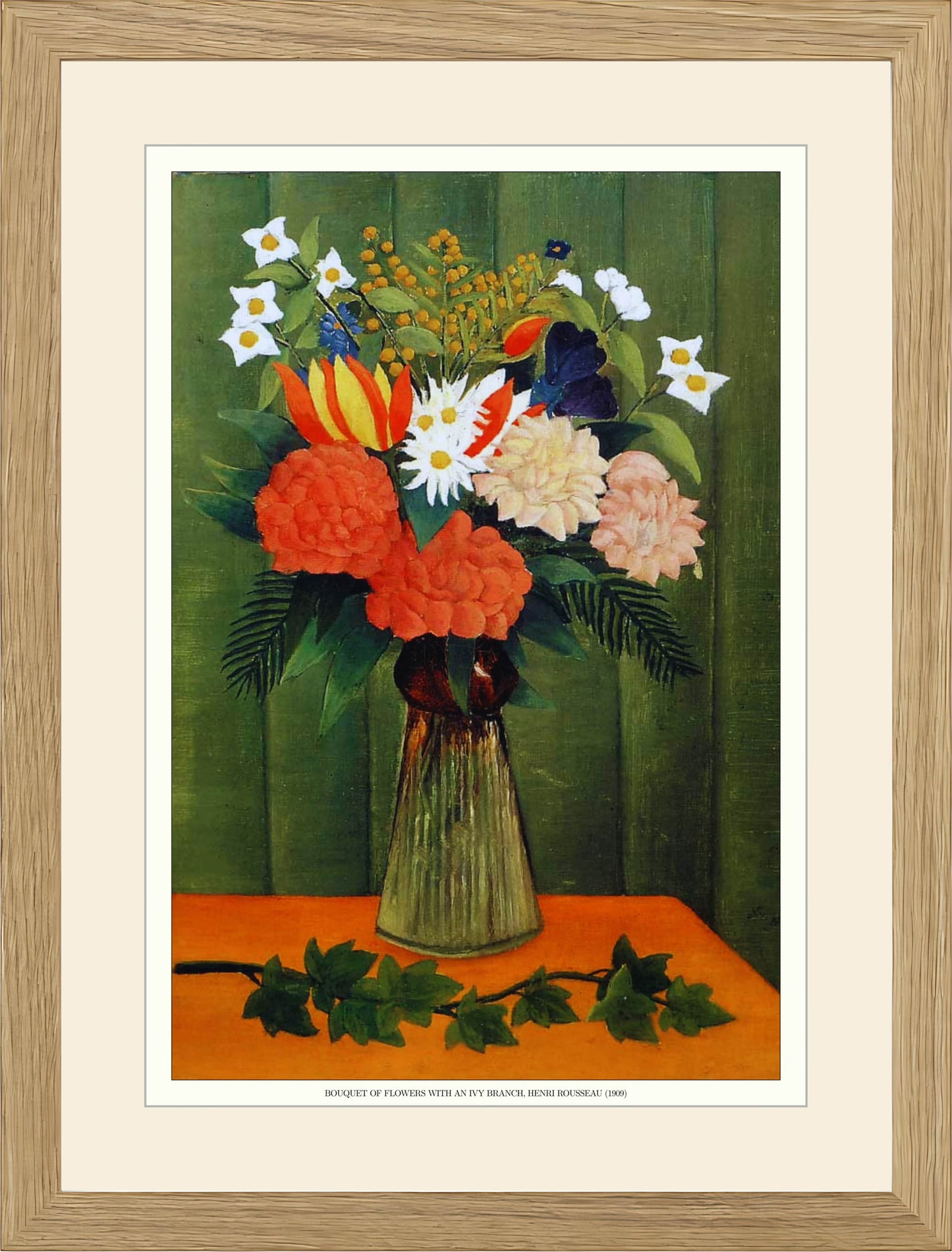 Bouquet of Flowers with an Ivy Branch, Rousseau (1909)