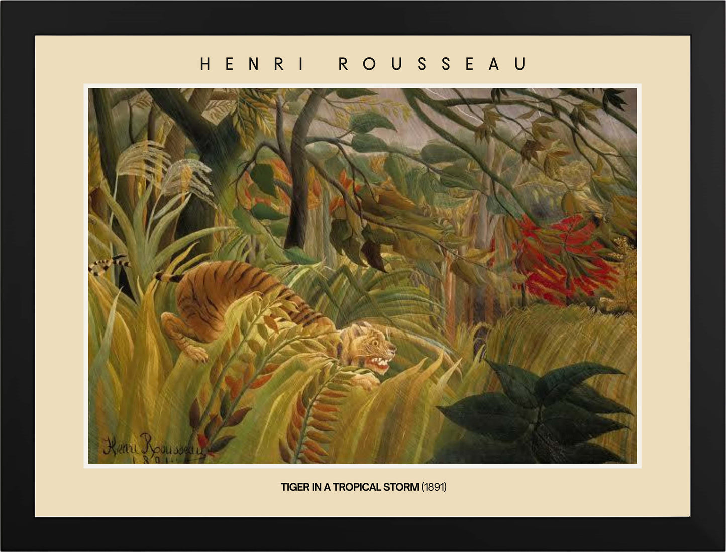 Tiger in a Tropical Storm, Rousseau (1891)