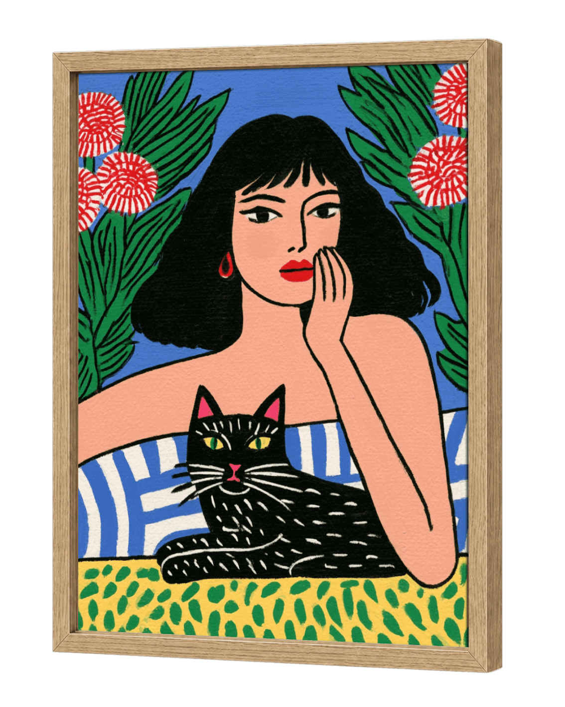 A GIRL & HER CAT