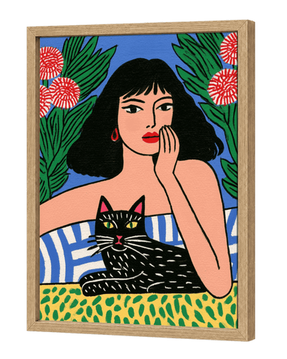 A GIRL & HER CAT