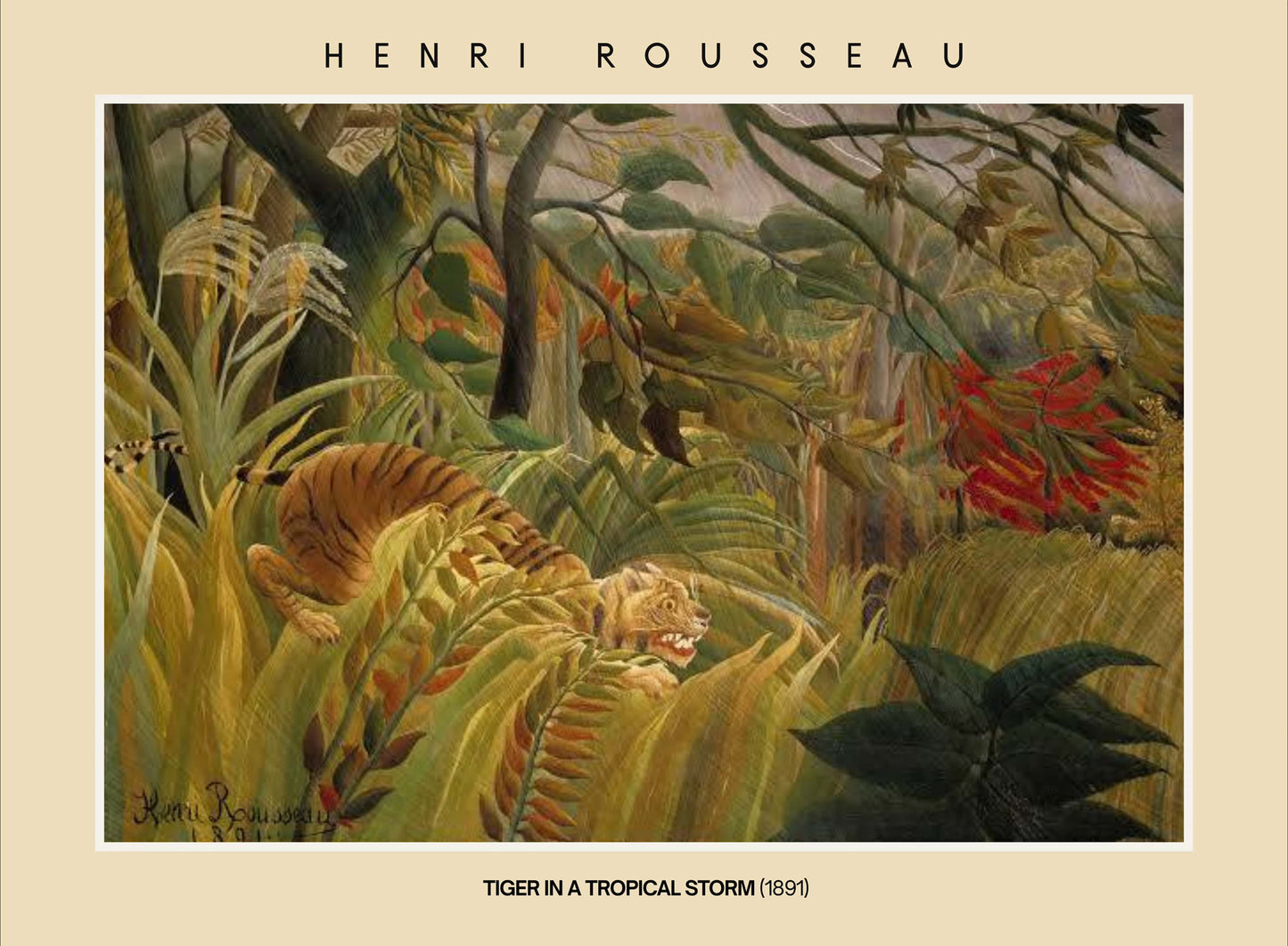 Tiger in a Tropical Storm, Rousseau (1891)